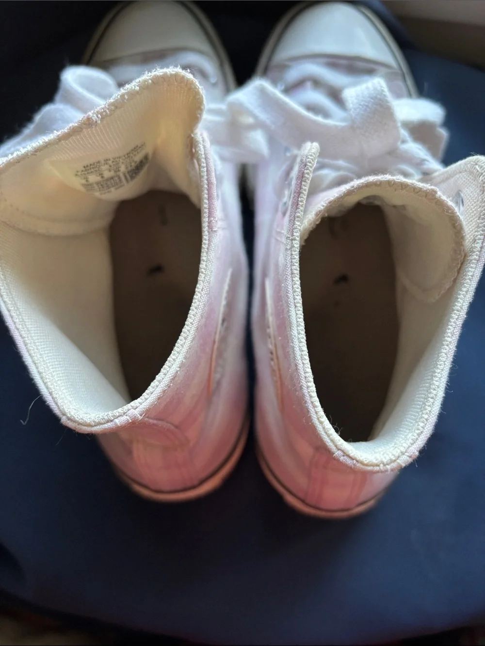 🎀 Converse size 8 Lift Platform Gingham light pink high tops